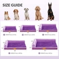 thumbnail image 2 of Exclusivo Mezcla Medium Orthopedic Dog Bed, Luxury Striped Jacquard Pet Bed Sofa, Waterproof and Washable, 36"×24", Purple, 2 of 10