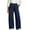 Navy, variant on Wide Leg Sweatpants Women Elastic High Waisted with Pockets Casual Travel Work Pants Brown S