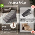thumbnail image 4 of 30 inch Height Dog Stairs/Steps for High Beds up to 30-36 inches, 30D Foam Dog Ladder for Large Dogs, Non-Slip Dog Ramp, Pet Steps for Small Dogs/Old Pets, Grey, 4 of 7