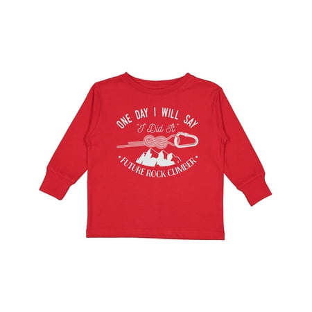 

Inktastic Future Rock Climber Hiking Gift Toddler Boy or Toddler Girl Long Sleeve T-Shirt