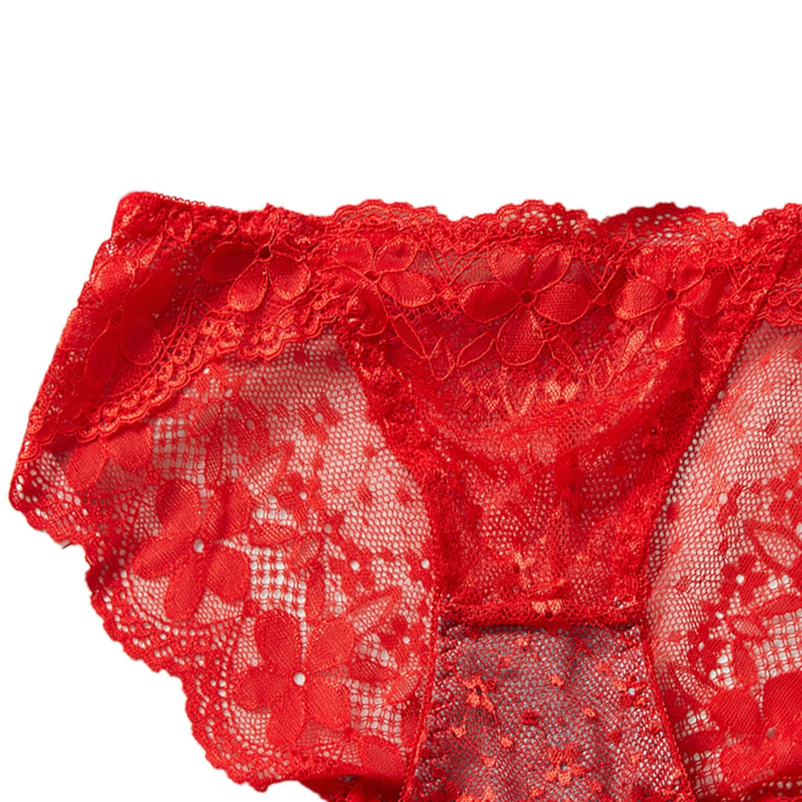 Women Panties Womens Red Lace Breathable Lace Hollow Out And Raise The Pure  Brief Panties 