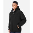 thumbnail image 2 of North End 88159 Men's Glacier Insulated Three-Layer Fleece Soft Shell Hood Jacket with Detachable Hood-Black-2XL, 2 of 5