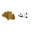 thumbnail image 1 of Esculturas de pared de hojas,Esculturas de pared de hierro forjado con hojas de ginkgo,Escultura de pared con hojas de ginkgo para colgar,Reloj de pared,Reloj de pared Panda Decoración del, 1 of 8