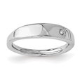 thumbnail image 1 of SS White Ice .02ct. Diamond Ring Size 8, 1 of 3