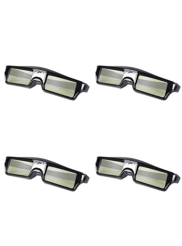 4X Rechargeable Active Shutter 3D Glasses for ALL DLP Projector