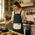 thumbnail image 1 of Unisex Waterproof and Oil-Resistant Kitchen Apron with Adjustable Neck Strap, Wipeable PVC Material, Front Pocket, 70 x 68 cm, Multicolor, 1 of 6