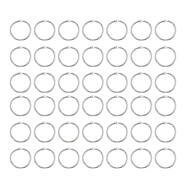 MasteelfCA 100Pcs Loose-Leaf Connective Rings DIY Opening Connective Hoops Binding Rings (Inner Diameter 25mm Outer Diameter 30mm)