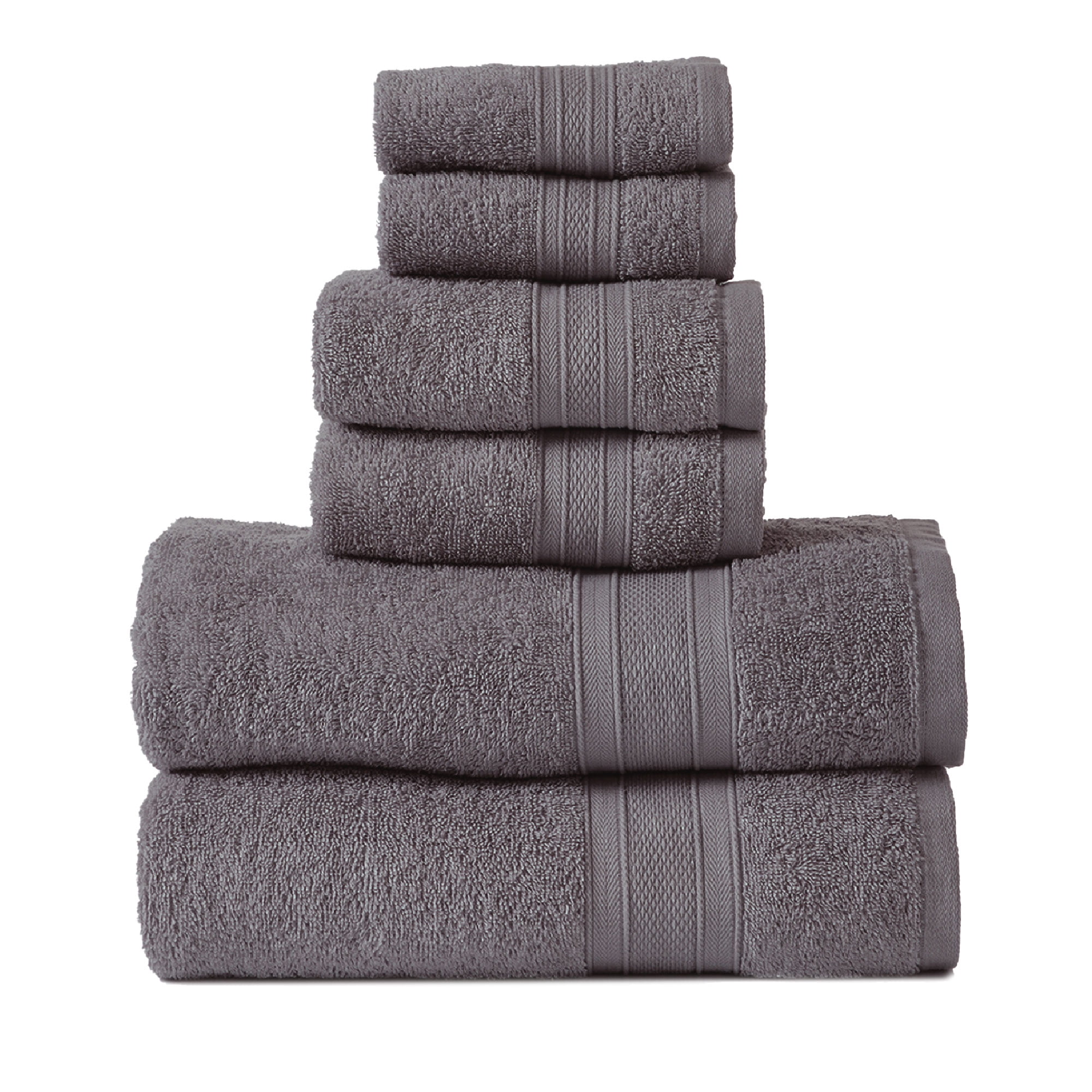 Charcoal Towel Sets 100% Cotton Towel Bale 500 GSM Bathroom 2 3 4 6 Piece Sets 