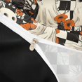 thumbnail image 5 of Homewish Halloween Spooky Animal Twin Duvet Cover, Checkered Flower Twin Bedding, Black White Orange, Black Reversible 2pcs, 1 Duvet Cover and 1 Pillowcase, 5 of 7