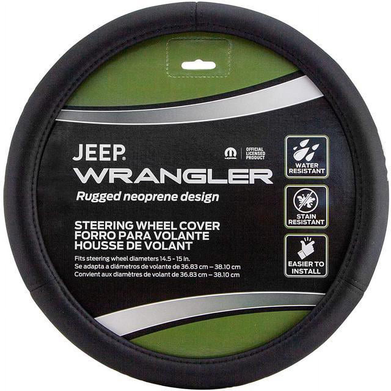 Plasticolor 006712R01 Neoprene Jeep Wrangler Premium Steering Wheel Cover for Car, Trucks & SUV