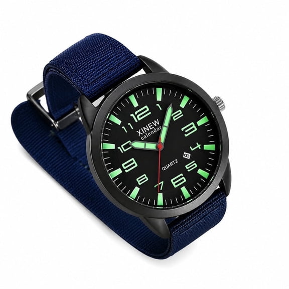 Homivra Men's Quartz Analog Watch with Date Display, Stainless Steel Sports Wrist Watch, Battery Powered Outdoor Watch for Men