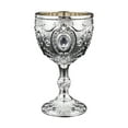 thumbnail image 3 of WeiLaiKeQi Wine Cup Tableware Bar Mini Chalice Collection Vintage Embossed Water Goblet Silver, 3 of 9