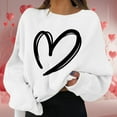 thumbnail image 2 of Valentines Sweatshirt Women Valentine Love Heart Graphic Long Sleeve Tshirts Valentine's Day Gifts Lover Loose Fit Outfit Blouses, 2 of 5