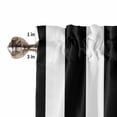 thumbnail image 5 of Half Window Curtain 36 Inches Long, Black Striped Window Treatment Curtain Drapes, Modern Farmhouse Black and White Stripes Small Tier Curtains for Bathroom Over Sink, 27.5"x36", 2 Panels, 5 of 7