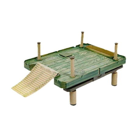 Bothyi Reptile Ramp Dock Turtle Ramp for Tortoises Salamanders Semi Aquatic Animals 40.5x27.5cm