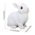 thumbnail image 2 of Lifelike White Easter Bunny Decor Garden Statue, Cute Resin Animal Figurine for Outdoor Yard and Lawn Decor, Realistic Charming Spring Accent, Perfect Easter Decor Outdoor Ornament, White, 2 of 5