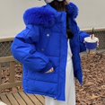 thumbnail image 2 of Vedolay Parka Jacket Women 2023 Fall Coat Jacket Coat Open Front Cardigan Blue,L, 2 of 3