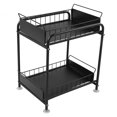 thumbnail image 1 of Organizador de armario bajo fregadero de 2 niveles con cesta de malla extraíble y cajón deslizante para cocina, baño y encimera., 1 of 14