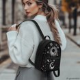 thumbnail image 3 of HELLHERO Sun Moon Star Print Travel Back Pack Lightweight Small Backpack for Work Dating, Polyester Easy to Carry Mini Backpack, 3 of 8