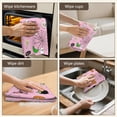 thumbnail image 5 of 6 Pcs Funny Kitchen Towels,Pink Halloween Elements Pattern Microfiber Dish Towels,Kitchen Tea Towels,Kitchen Towel Set (18" X 26"), 5 of 7