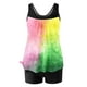 thumbnail image 2 of Trajes de baño tankini para mujer Trajes de baño de dos piezas con espalda de tiras y estampado conservador para mujer Traje de baño de dos piezas para mujer, 2 of 5