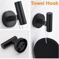 thumbnail image 5 of 3-Pieces Bathroom Hardware Set SUS304 Stainless Steel Round Wall Mounted - Includes 12" Hand Towel Bar, Toilet Paper Holder, Robe Towel Hooks,Bathroom Accessories Kit, 5 of 7
