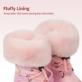 thumbnail image 2 of Girls toddler snow boots with faux fur lining and slip resistant sole warm mid calf winter shoes, 2 of 5