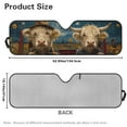 thumbnail image 7 of Uorisanigo Windshield Sun Shade Sunshade Starry Cow Driving Sun Visor for 2007-2023 Wrangler Rubicon Sahara TJ JK JKU 2 & 4 Door Car Accessories Cover to Protect UV Rays and Heat Glare, 7 of 7