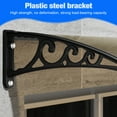 thumbnail image 6 of Happydeer 31.5x47 Inches Doors Awning, Window Awning Canopy Exterior with Plastic Steel Bracket, Aluminum Alloy Mounting Poles, UV, Rain, Snow Protection Awning for Door, Brown, 6 of 8