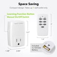 thumbnail image 3 of BN-LINK Mini Wireless Remote Control Outlet Switch Power Plug in for Household Appliances, Wireless Remote Light Switch, LED Light Bulbs, White (1 Re, 3 of 7