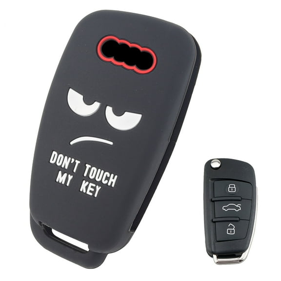 DON'T TOUCH MY KEY 3 Button Remote Flip Key Fob Cover Case Shell for Audi A2 A3 A4 A6 A6L A8 TT Q7