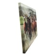 thumbnail image 2 of Rustic Western Running Horses Herd Wood Framed Canvas Print 31" X 21" Wall Art, 2 of 5