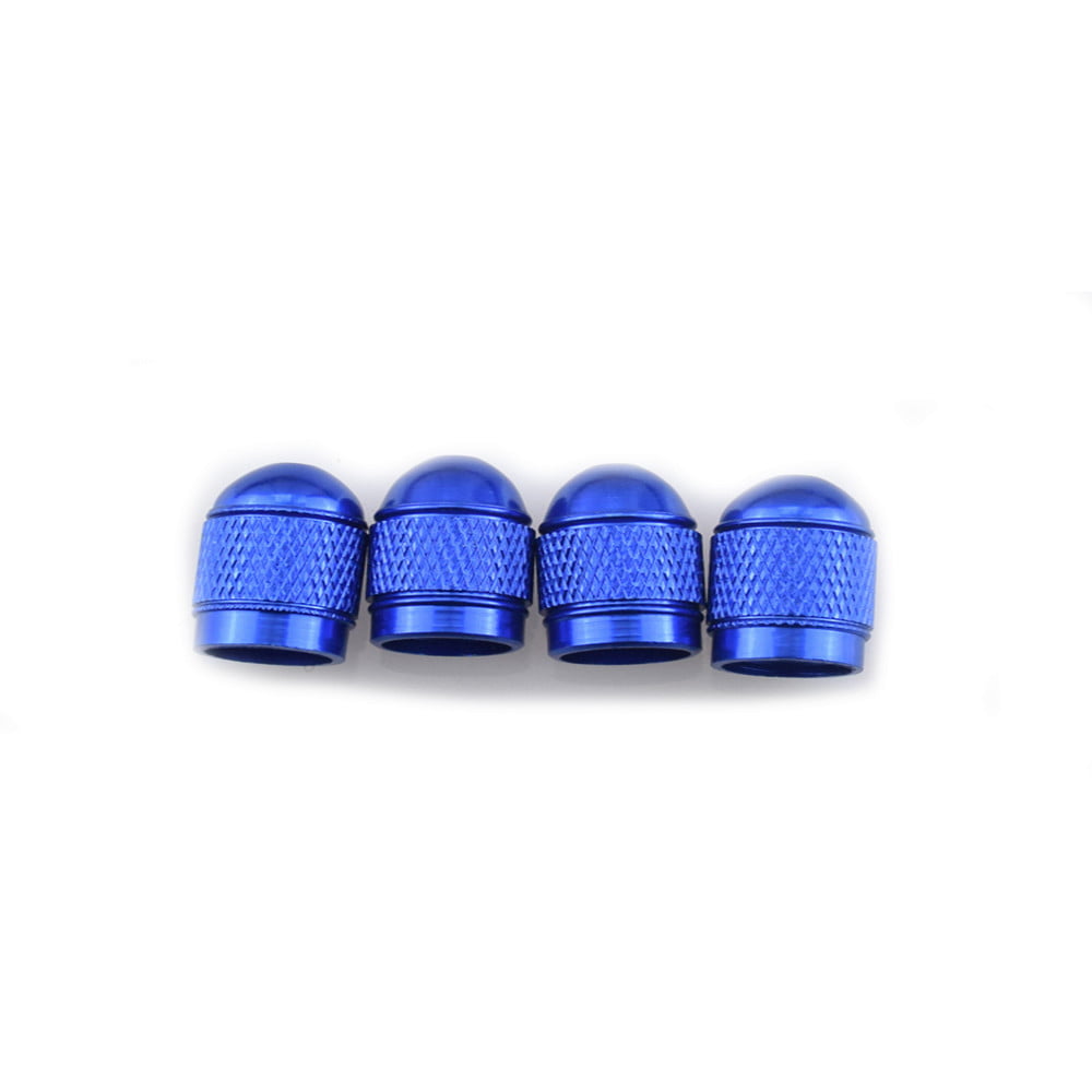 4 x Blue Auto Car Tire Tyre Rim Valve Wheel Air Port Cover Stem Cap  Accessories 