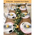 thumbnail image 4 of 13 Inch Round Placemats Set of 6, Halloween Non Slip Heat Insulation PP Table Mats, Cartoon Funny Error Ghost Pink Washable Place Mats for Kitchen Dining Party Table Decor, 4 of 7