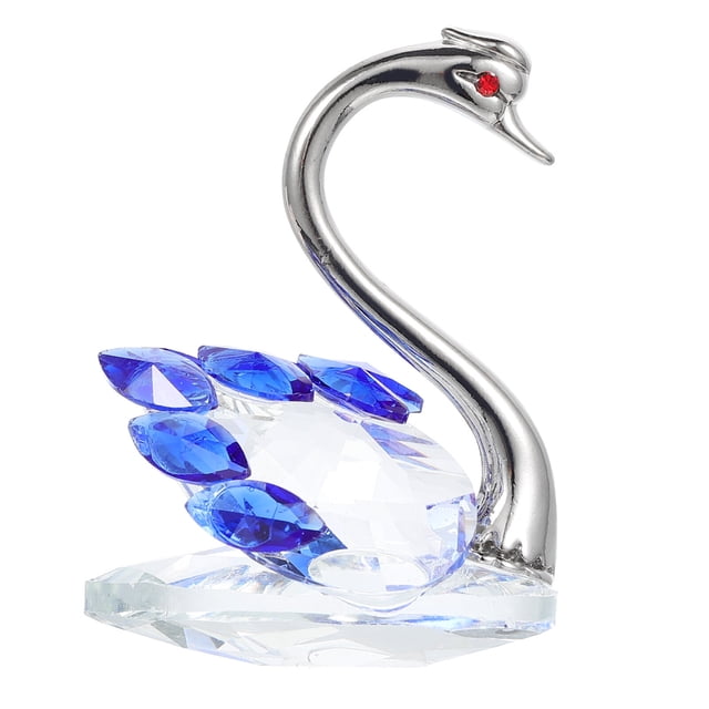 Sparkle Crystal Swan Figurine Table Centerpiece Swan Ornament Crystal Swan Craft