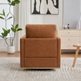 thumbnail image 3 of 360 Degree Swivel Club Chair in Elegant PU Upholstery, Single Sofa for Living Room, Office & Nursery, 3 of 12