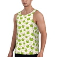 thumbnail image 2 of Uemuo Green Frog Pattern Men's Muscle Shirts Sleeveless Dry Fit Gym Workout Tank Top Lightweight Sports Tank Top Beach Tank Top, Loose-fit Sleeveless Shirt-Medium, 2 of 7