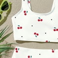 thumbnail image 4 of Kogui Teen Girl Bikini Sets Girls Bathing Suit Casual Color-Block Adjustable Straps Bikini Sets Girls Two Piece Swimsuits Girls' Swimwear Size 9-10 (White,9-10 Years), 4 of 5