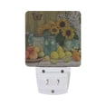 thumbnail image 3 of LED Sensor Night Light Auto On/Off Dusk to Dawn Lamp for Bedroom Hallway Vase and Fruit Pattern 2 Pack, 3 of 7