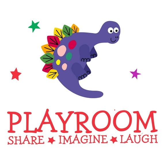 Playroom Share Imagine Laugh Lettering Art MuralWall Decal Decoration Playroom Share Imagine Laugh Cute Cartoon Cartoon Animal Decorating Ideas for Child's Bedroom Size: 10 In(W) x 8 In(H)