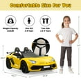 thumbnail image 6 of TOBBI 24V 2-Seater Kids Ride On Car Lamborghini with PU Leather Seats, Battery Powered Electric Drift Sports Car High Speed 13km/h, 6 of 18