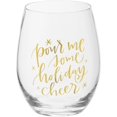 thumbnail image 1 of Primitives by Kathy Stemless Wine Glass - Pour Me Some Holiday Cheer, 1 of 3