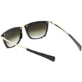 thumbnail image 4 of True Vintage Metal Trim Cat Eye Sunglasses Slim Arms Mirrored Square Lens 53mm (Black / Gold Mirror), 4 of 4