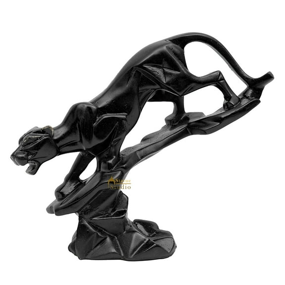 StatueStudio Walking Black Panther - Showpiece For Home Décor Animal Figurine Resin Handcrafted Office Gift