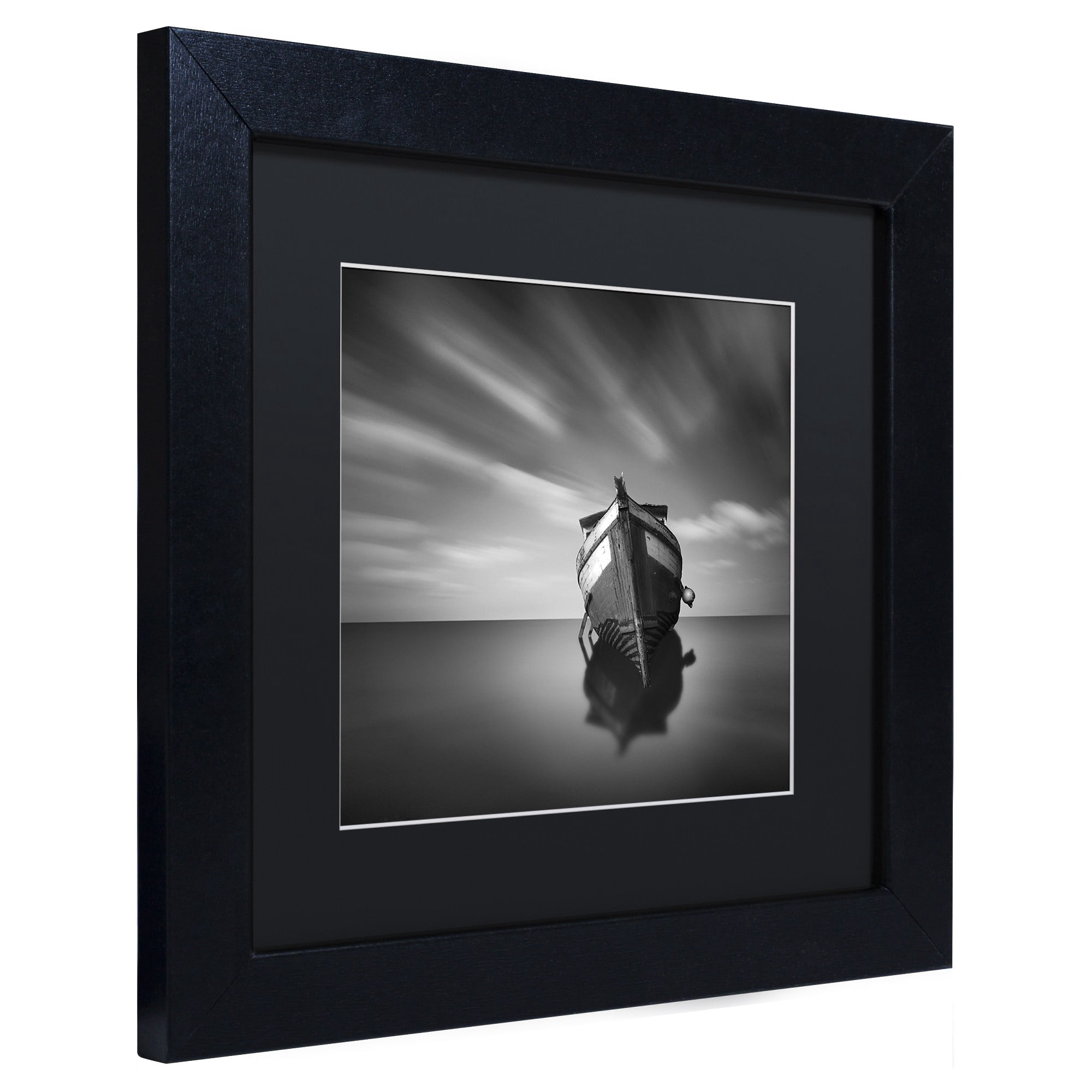 Trademark Fine Art ''My Boat IV'' by Moises Levy 16" x 16" Black Matted Black Frame (886511877337)