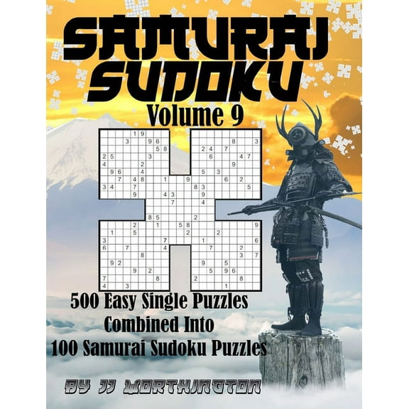 Samurai Sudoku Puzzles Large Print for Adults and Kids: Sudoku Samurai Puzzles Large Print for Adults and Kids Easy Volume 9: 500 Easy Sudoku Puzzles Combined to Make 100 Samurai Sudoku Puzzles (Paper