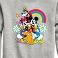 thumbnail image 3 of Disney - Character Group Rainbow Flower - Youth Crewneck Fleece Sweatshirt, 3 of 5