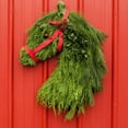 thumbnail image 3 of Christmas Wreath Xmas Rooster Chicken Wreath Green Rooster Wreath for Front Door Christmas Farmhouse Garden Decorations, 3 of 5
