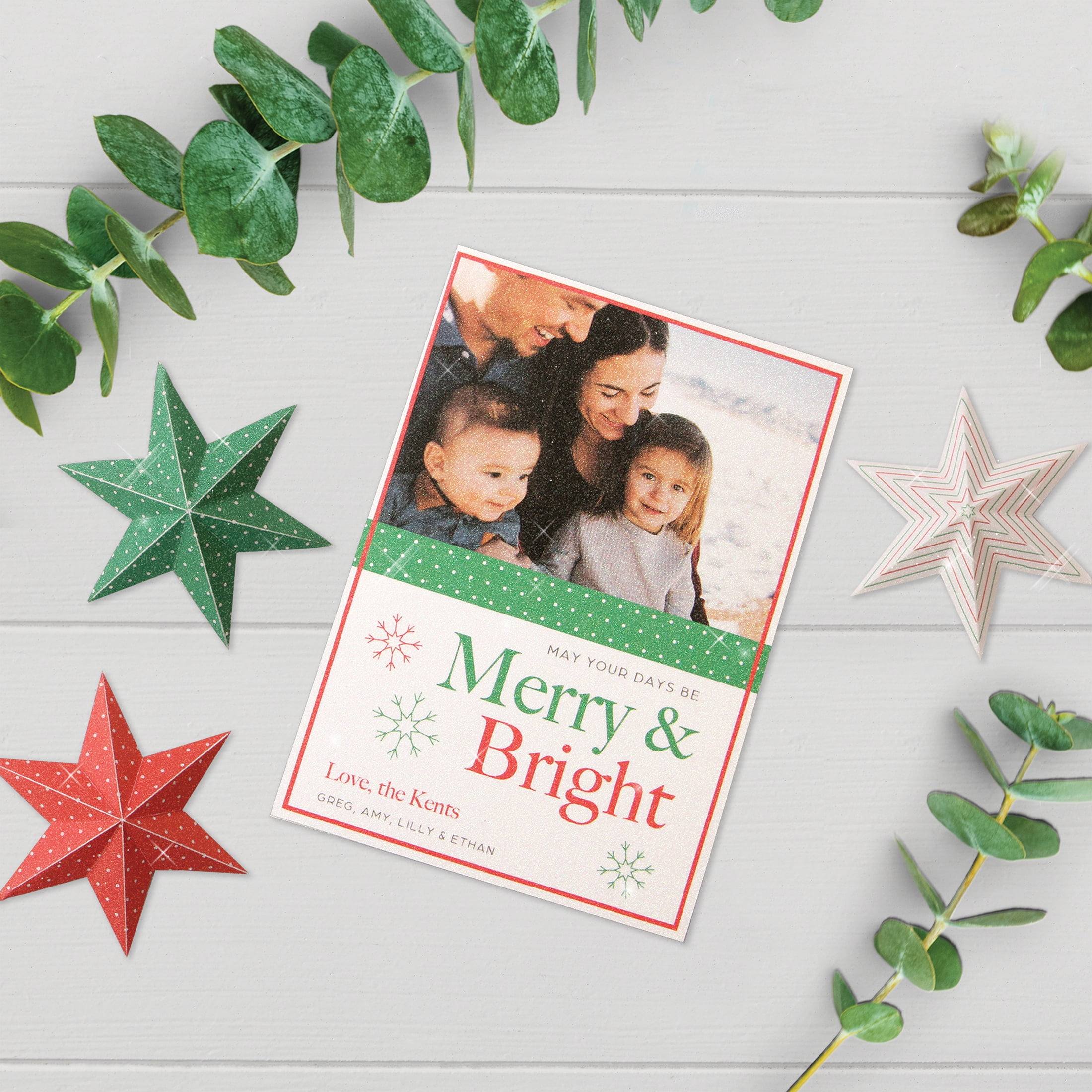 Pen+Gear White Glitter Card Stock, 8.5" x 11", 104 lb, 10 Sheets
