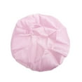 thumbnail image 5 of Unique Bargains 1 Pc High Elasticity Shower Cap for Bathroom Pink Satin Fabric, 5 of 6